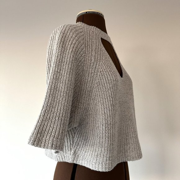 Silence & Noise Cropped Sweater with Neckline Cutout - Picture 4 of 6